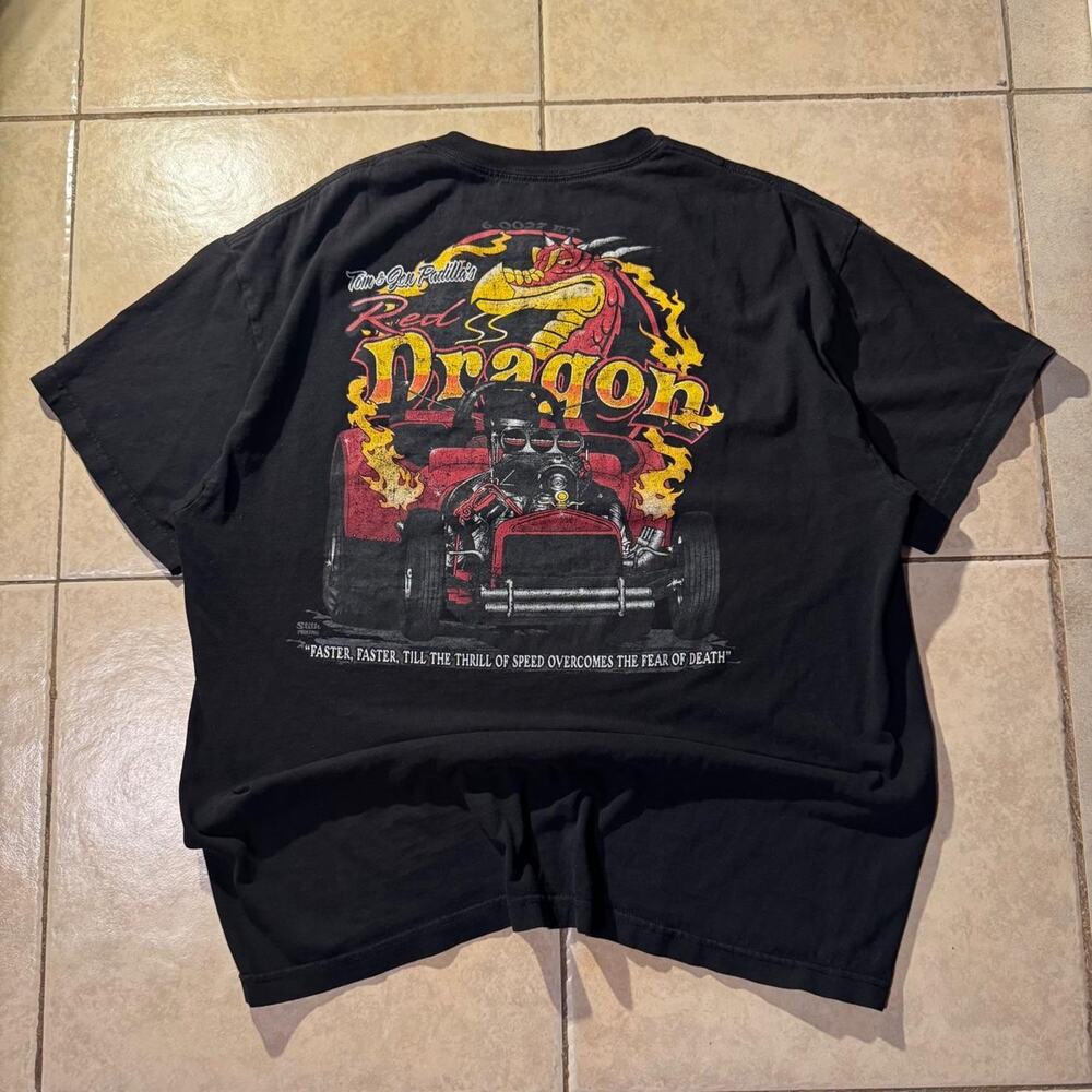 Y2k dragon graphic tee black shirt Size 2XL in Mens